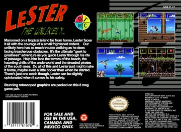 Lester the Unlikely (USA) box cover back